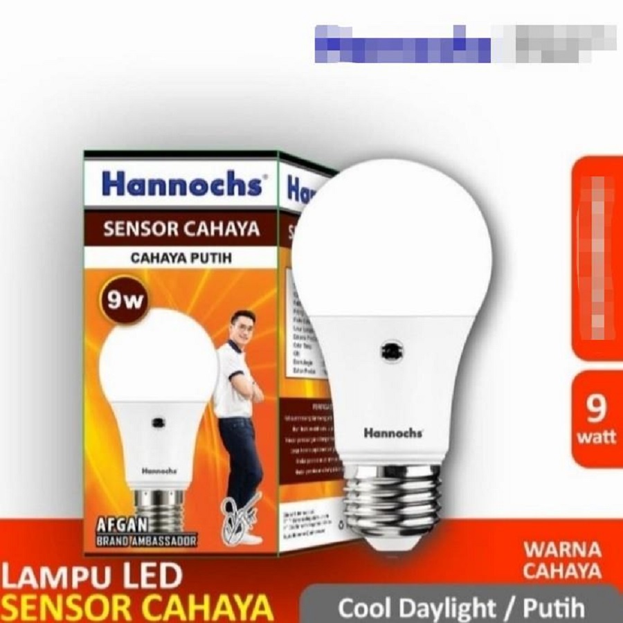 Bohlam Bola Lampu Led Hannoch Hannochs Sensor Cahaya Gelap 6W 9W 11W 6 Watt 9 Watt 11 Watt