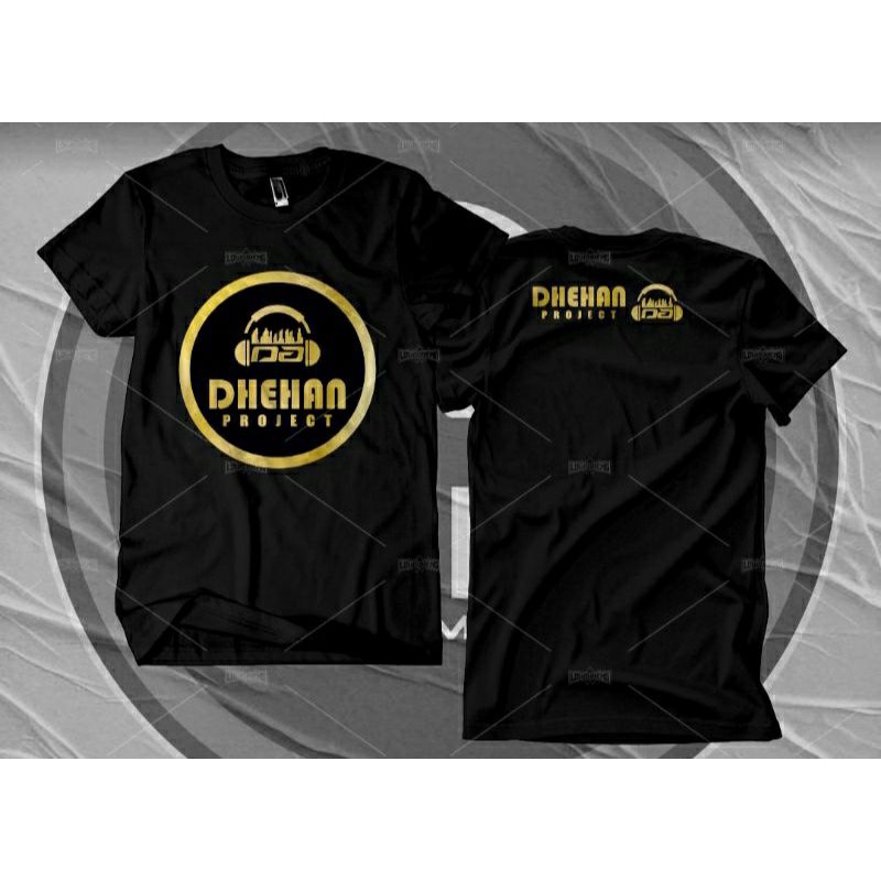 kaos dhehan audio cotton combet 30s BLACK GOLD ukuran XXL