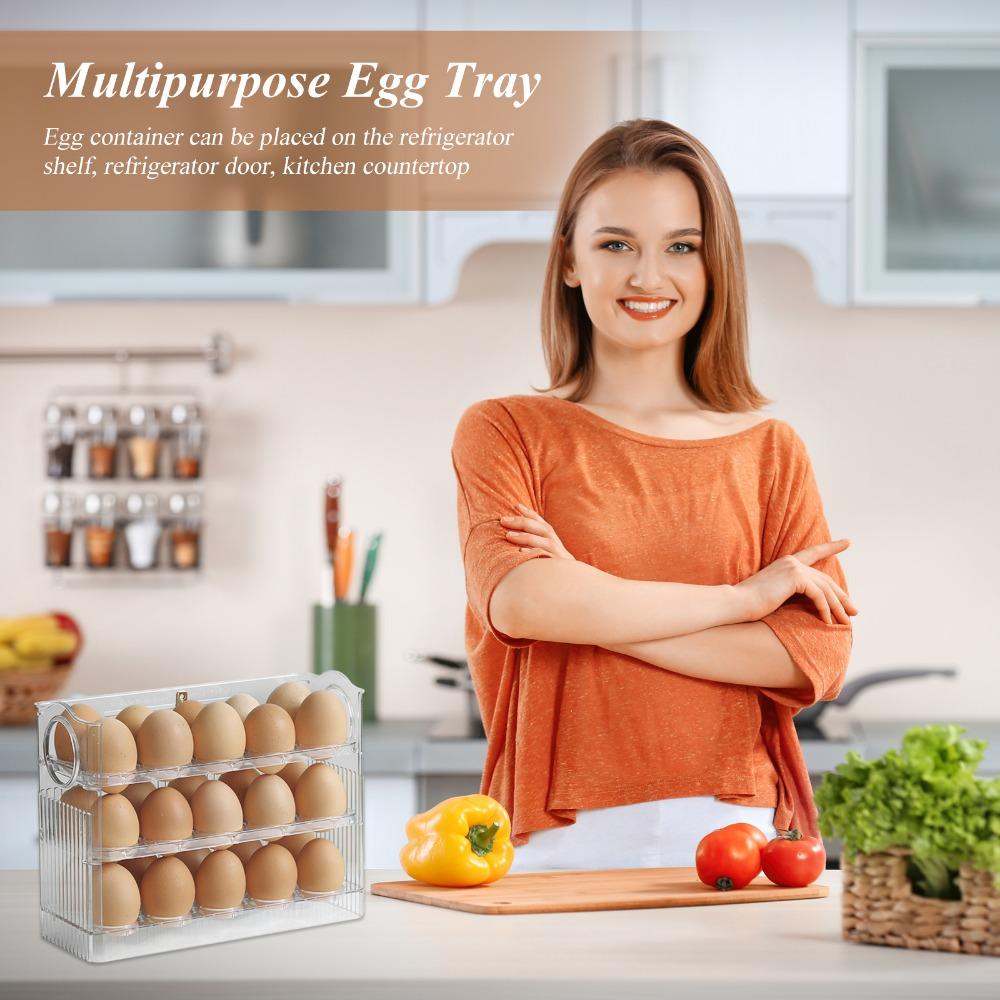 Top Telur Wadah Pintu Kulkas Kulkas Rumah Tangga Tempat Telur Tray Egg Organizer Rak