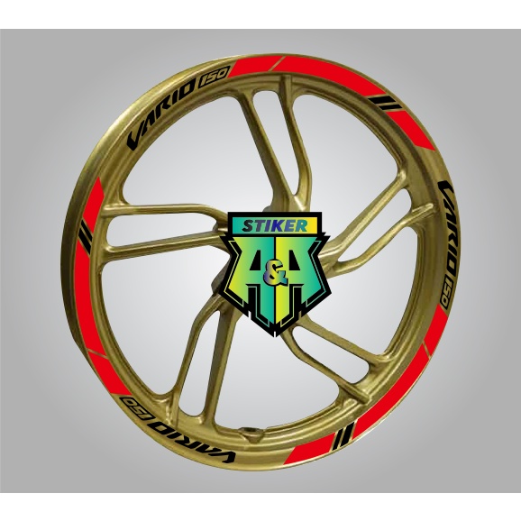 AA STIKER VELG VARIO 150 NEW DESIGN VELG GOLD | LIST VELG STIKER VELG VARIO 150