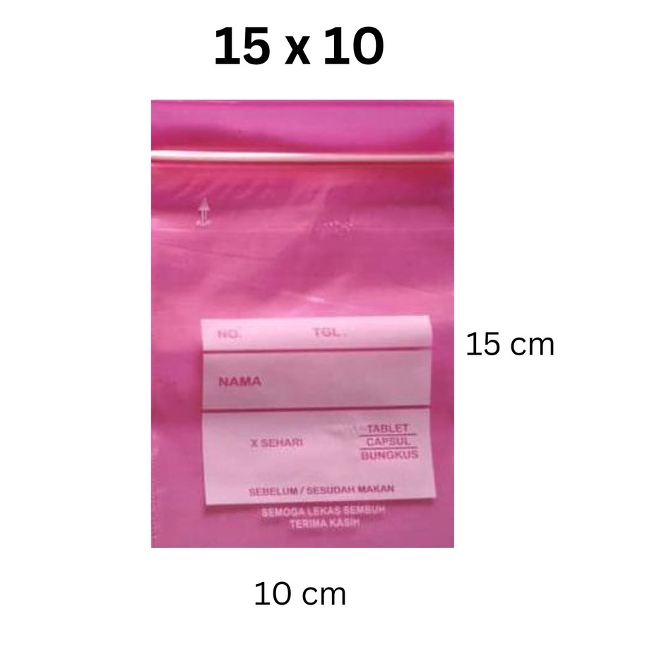 Plastik Klip Obat 15 x 10 Merah 15x10 Plastik Klip 15cm x 10cm Plastik Obat Warna Merah 15 x 10 Plas
