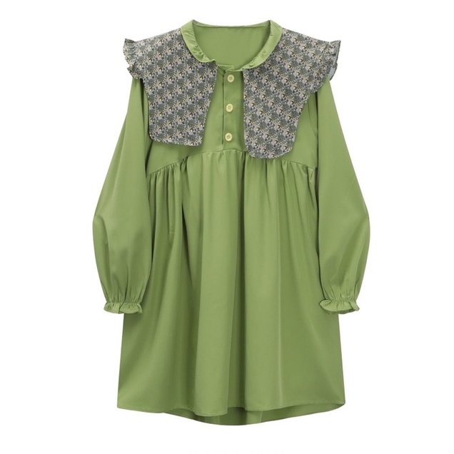 Glovy Green Blouse Korean Style / Baju Atasan Unik Import