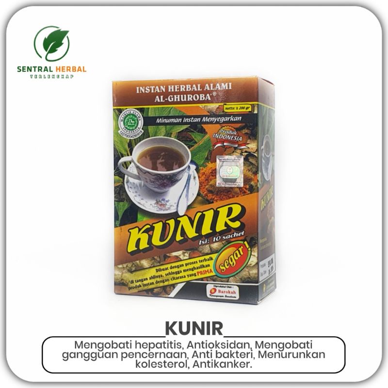 

Kunir Instan Herbal Alami Al Ghuroba - Isi 10 Sachet