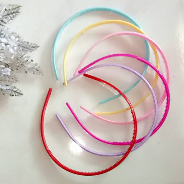 SerbaGrosirMurah Bando Plastik Polos Bandana Warna Warni Bando Bahan Plastik