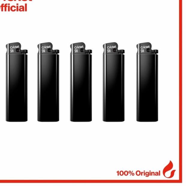 Korek Api Cricket Seri Polos Hitam - 50 Buah