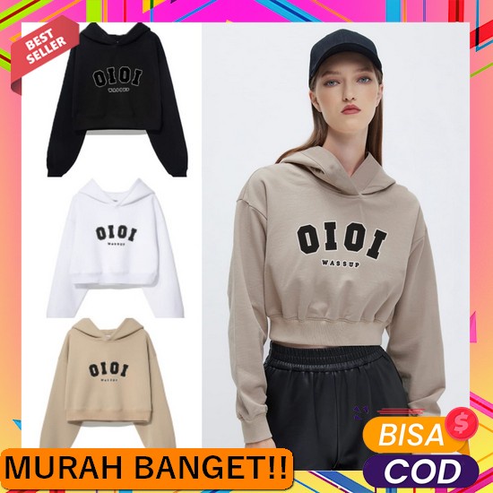 Sweater Wanita / U Croope Sweater Street Oblong / Sweater Wanita Korea Oioi Sweater Hodie Crope (V1)