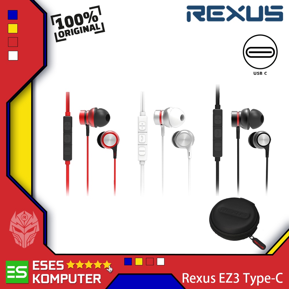 Earphone Rexus EZ3 EZ-3 Type-C | Earphone Gaming