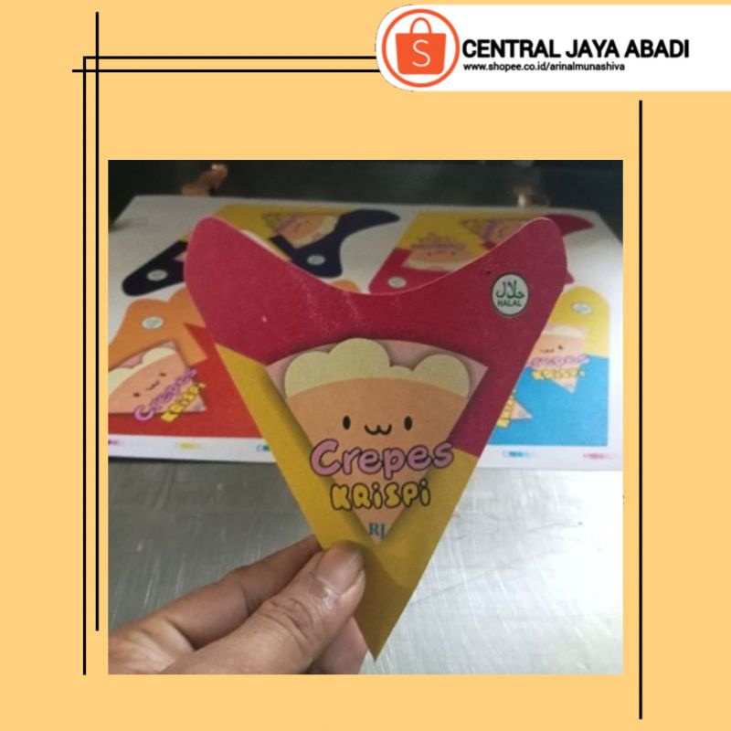 

100 LEMBAR KEMASAN CREPES PAPER CRAFT UKURAN 13 × 14,5 KERTAS LEKER CRISPY HIGH QUALITY BOX LEKKER WAFFLE CROFFLE PRODUK TERBARU SERI BARU | CENTRAL JAYA ABADI 821