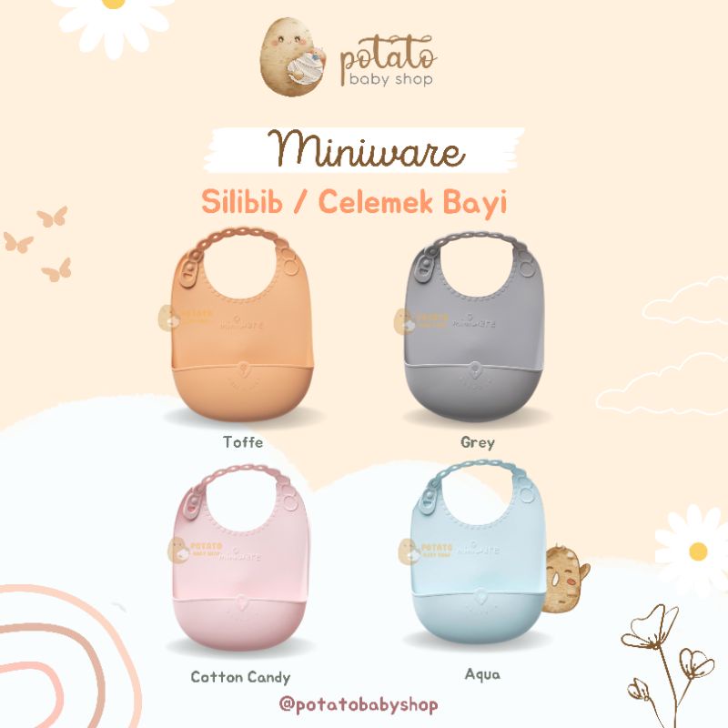 Miniware Silibib - Roll &amp; Lock Bib Silicone Bayi