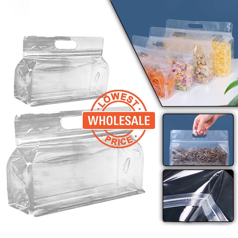 Tas Penyimpanan Makanan Model Transparan Dapat Digunakan Kembali Tahan Bocor Tahan Air Untuk Kulkas