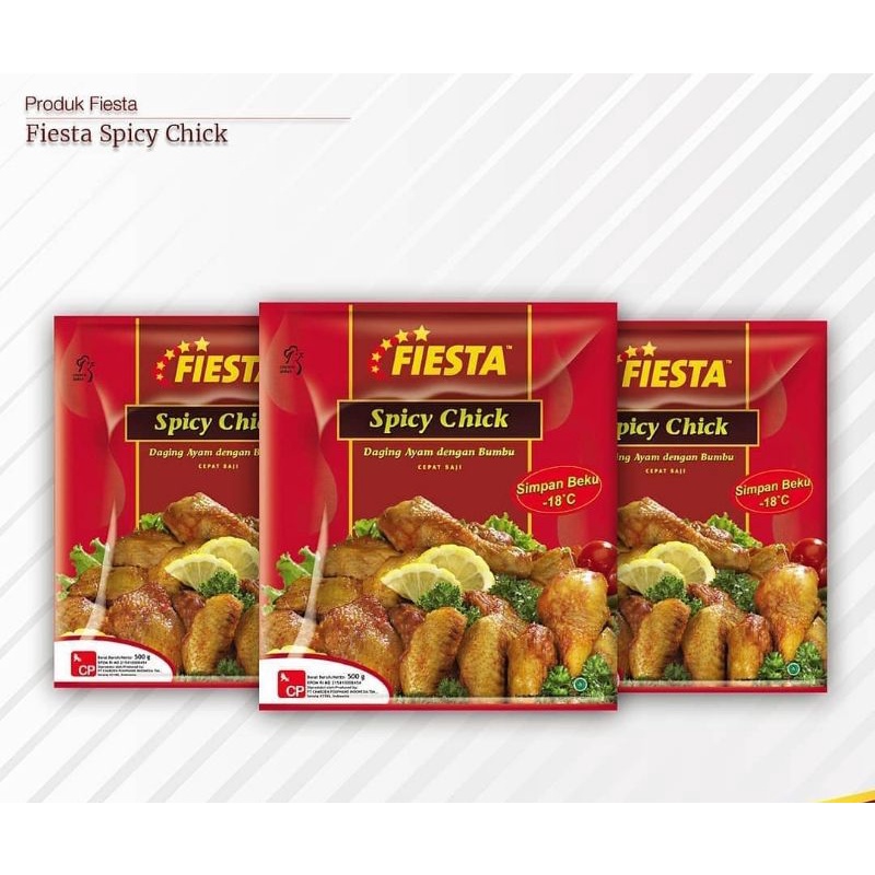 

Daging Ayam Dengan Bumbu Fiesta Spicy Chick 500gr