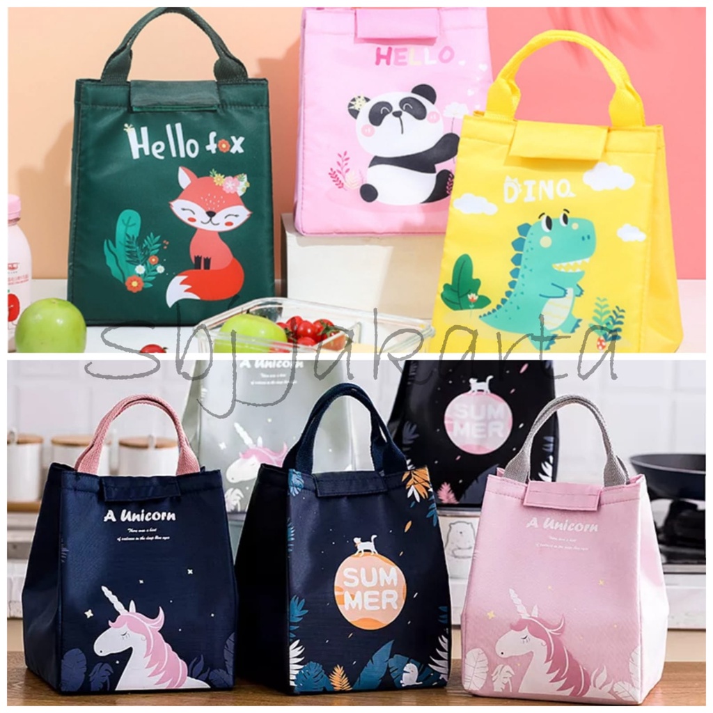 Tas bekal insulated / Lunch bag insulated tahan panas dingin good time series