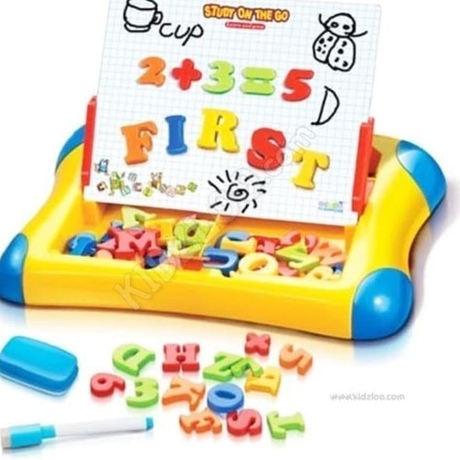 Toy-010 Mainan Edukasi Papan Tulis Gambar Huruf Angka/ Magnetic Board - Magnetic Board