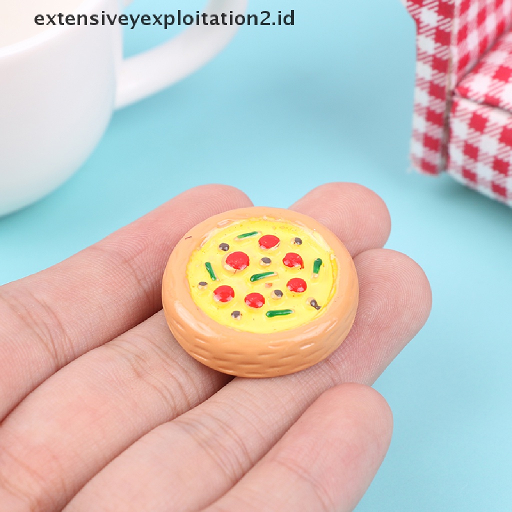 1 Pc Miniatur Pizza Skala 1: 12 Untuk Dekorasi Rumah Boneka