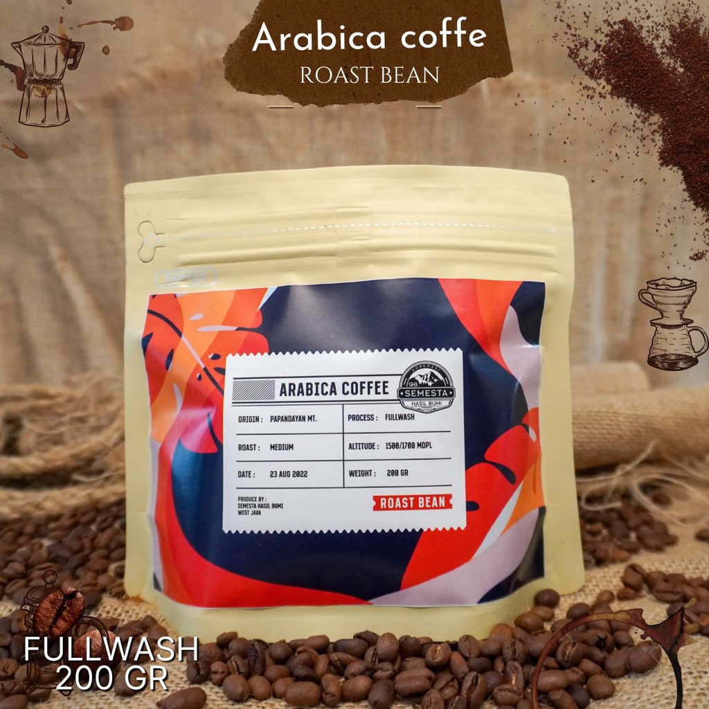 

Roastbean Arabika coffe fullwash - Papandayan