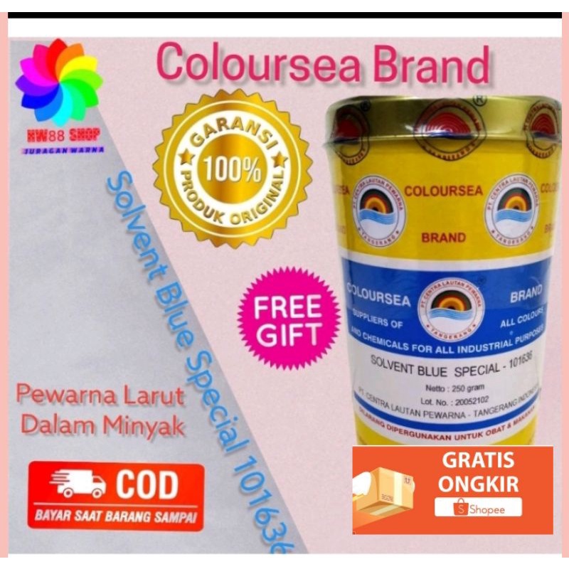 

Pewarna Minyak Berwarna Biru (Larut Minyak) (Solvent Blue Spesial - 101636 Oil Soluble (Coloursea Brand)