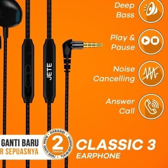 Bundling Headset Stereo Classic 3 JETE + Pouch Original
