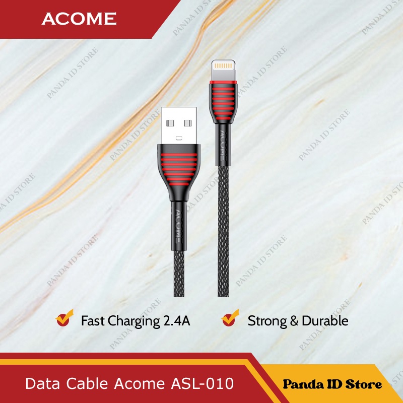 Acome ASL-010 Kabel Data Cable 2.4A Lightning Iphone Fast Charging