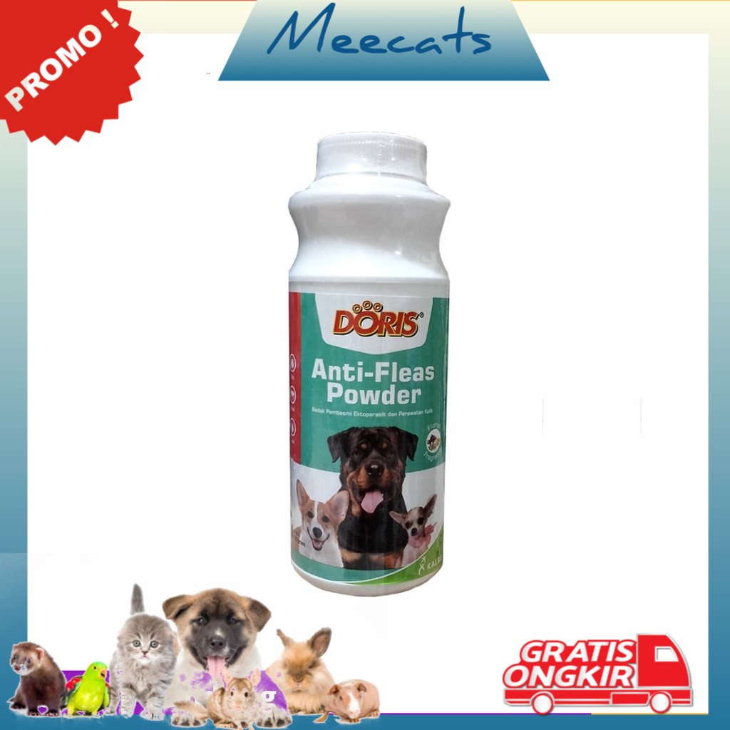Doris Dog 100 Gram - Bedak Anti Kutu & Perawatan Kulit untuk Anjing - meecats