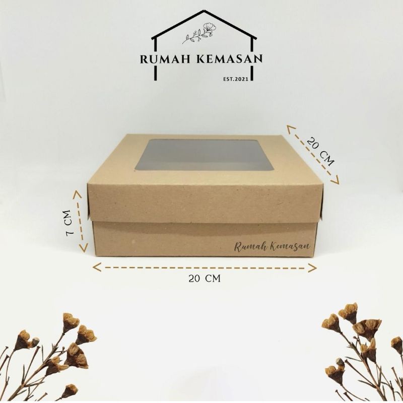 

Box kraft window 20x20x7