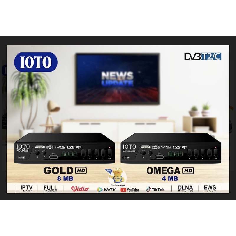 Set Top Box IOTO - STB TV DIGITAL Omega 4mb