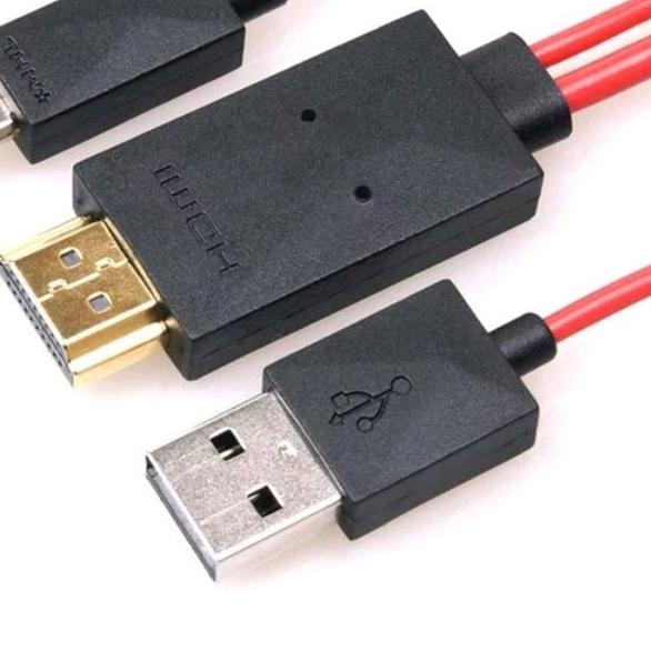 kabel HDMI MHL micro usb to HDMI - Merah
