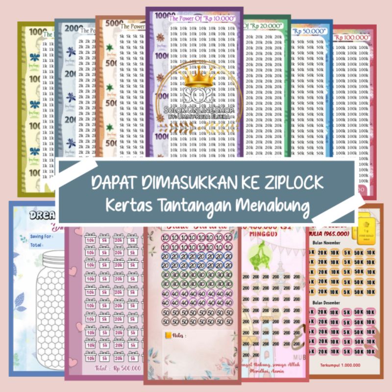 

KERTAS CHALLENGE MENABUNG DALAM ZIPLOCK BINDER