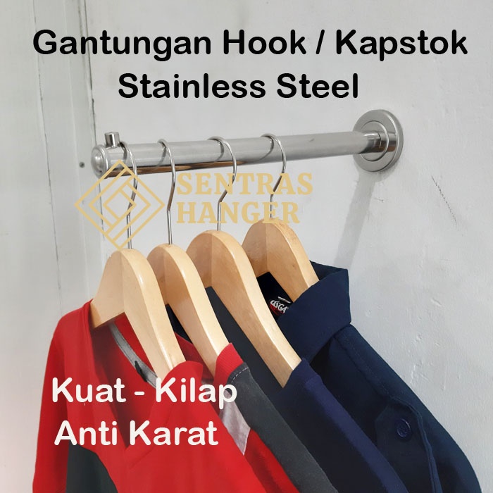 Gantungan Baju Hook 28cm Stainless Steel