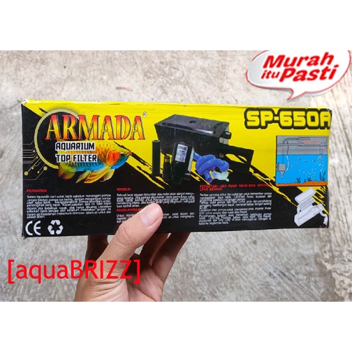 Filter Box Aquarium Armada SP 605A Full set / Box Mesin Pompa Selang