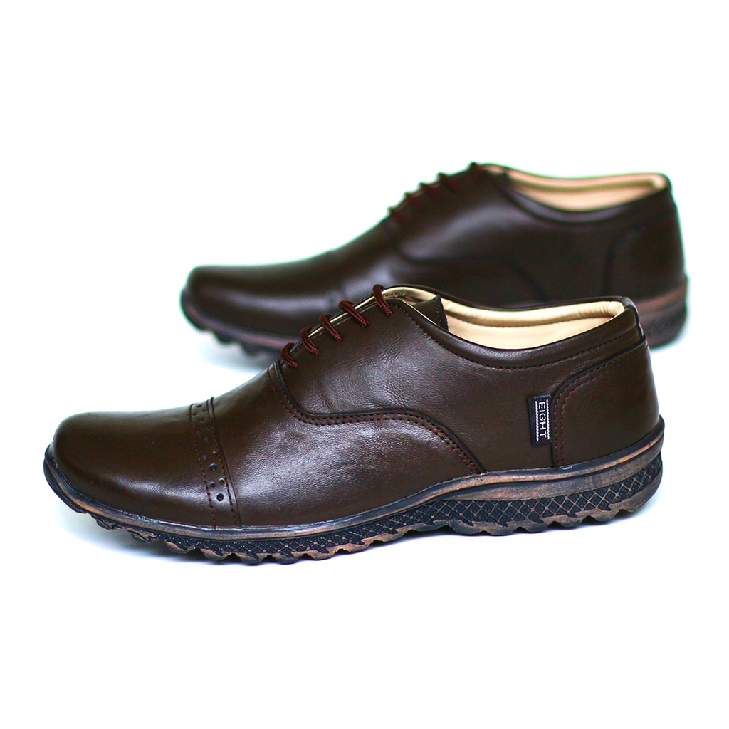 BURAY X SEPATU FORMAL PANTOFEL KULIT PRIA ASLI CASUAL KERJA KANTOR ORIGINAL BLACK BROWN FASHION TRANDY MURAH - Sepatu Pantofel Pria Resmi Oxford Tali Hitam Casual Formal Kuliah Kondangan Kerja Guru