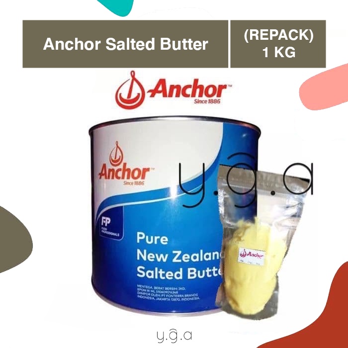 Anchor Salted Butter (REPACK) 1KG / Anchor Butter / Mentega Anchor