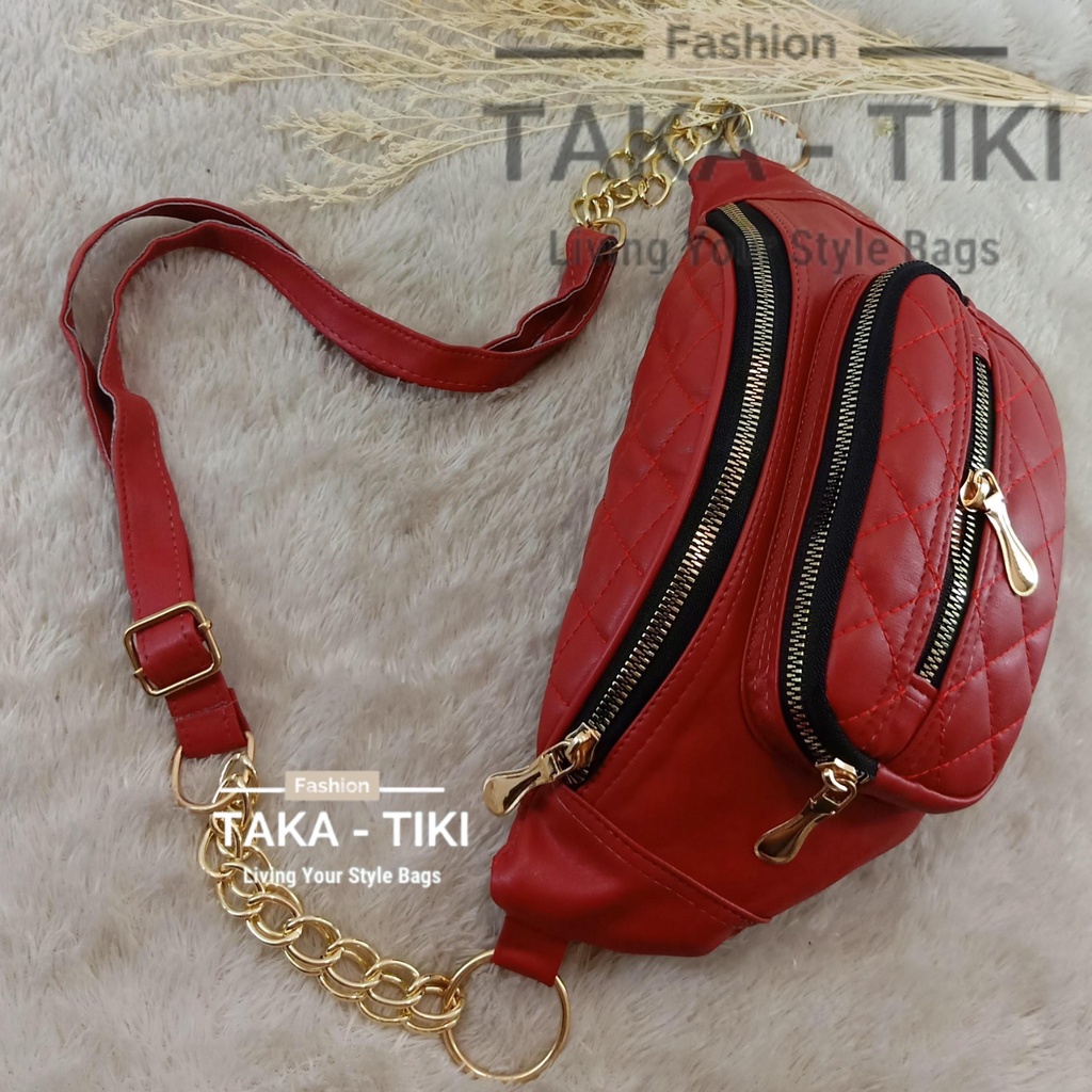 WAISTBAG BORDIR EXCLUSIVE SCARLET NAGITA 3 RUANG FULL ACC IMPORT. TAS BAHU &amp; PINGGANG TERBARU 2021