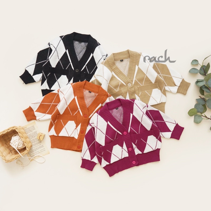 RACHIDKIDS / CARDIGAN ANAK / CARDIGAN RAJUT IMPORT /  WIND CROP CARDIGAN