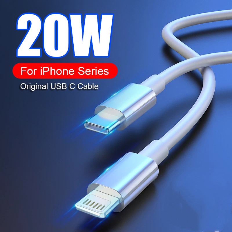 Kabel Data Charger USB Tipe C 20W Fast Charging Untuk IPhone 11 12 13 Pro Max XR XS SE 2022 Mini 8 Plus