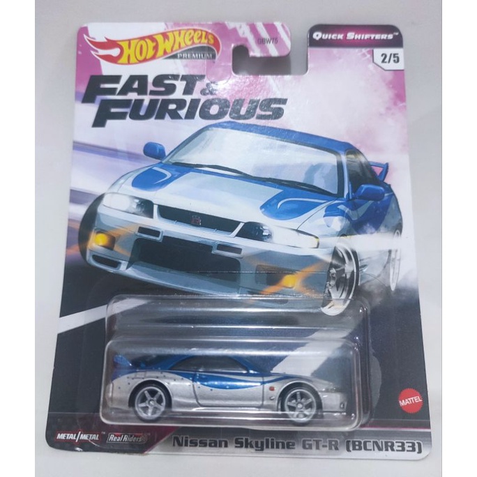 Hotwheels Fast & Furious Nissan Skyline GT-R BCNR33