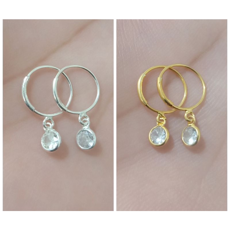 ANTING ANAK PERAK 925 LAPIS MAS