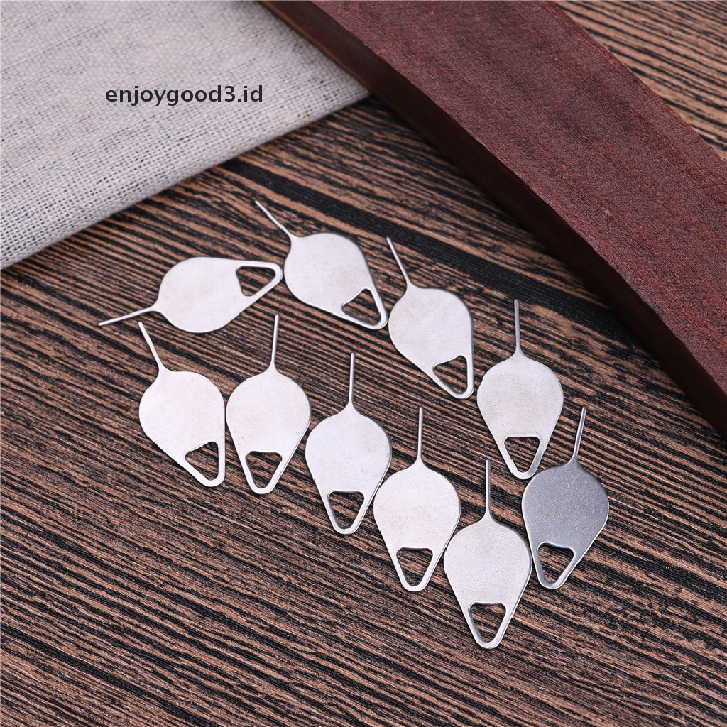 10 Pcs Alat Kunci Pin Eject Bahan Stainless Steel Untuk Baki Kartu Sim