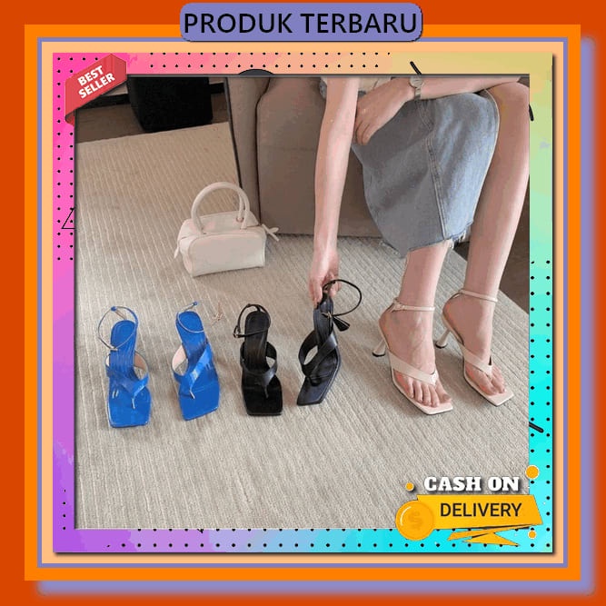 Sendal Pesta Kondangan Haihil Sandal Haihils High Heels Wanita Import Hak Kaca Tali Jelly Premium Ab
