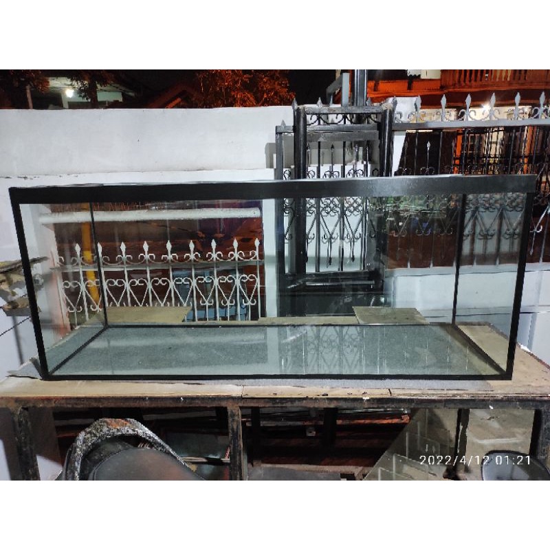akuarium 100x40x40 5 Mili Asahimas lem rapi kaca gosok halus