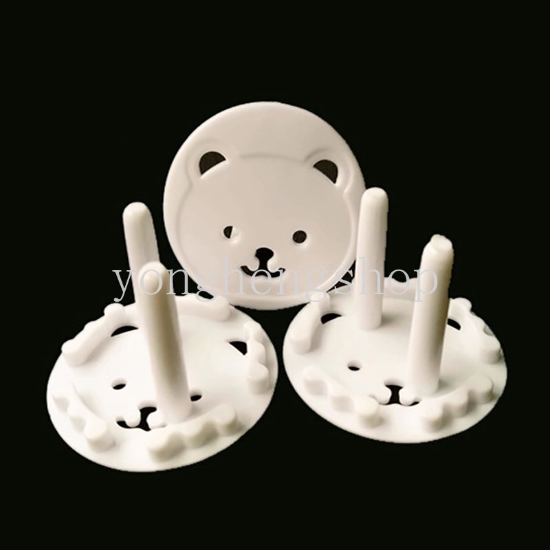 1 / 5pcs Cover Pelindung Stop Kontak Listrik EU Standard Power 2 Lubang Untuk Keamanan Bayi
