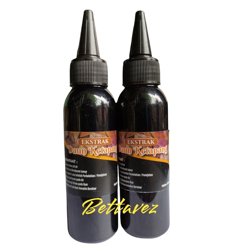 1 LUSIN EKSTRAK DAUN KETAPANG 100ML EKSTRAK KETAPANG PREMIUM BAGUS UNTUK PERAWATAN IKAN CUPANG GUPPY