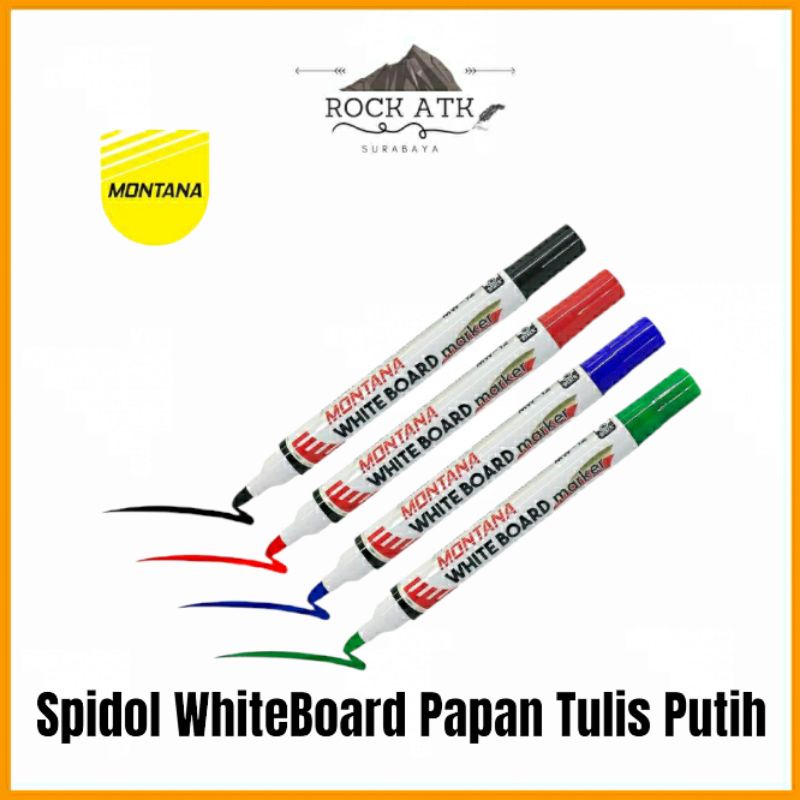 

MONTANA SPIDOL WHITEBOARD MW12 (1PCS)- WHITEBOARD MARKER SPIDOL PAPAN TULIS PUTIH