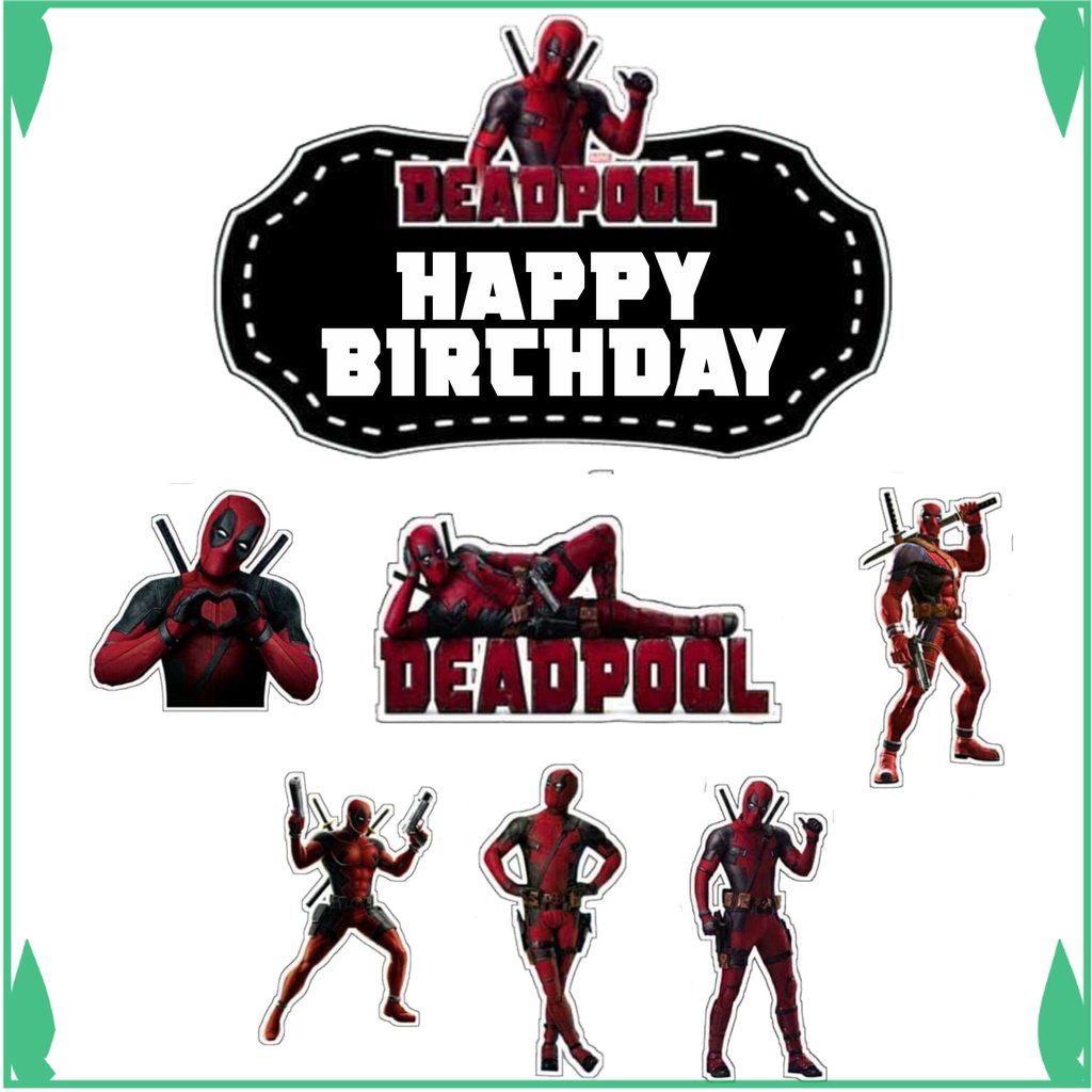 

TOPER KUE TOPPER CAKE ULANG TAHUN / HIASAN KUE CUSTOM DEADPOOL FADHILSOUVENIR