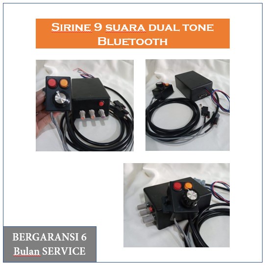 Sirine 9 suara Bluetooth dual tone Jual Sirene mp3 Klakson TOA Murah Modul mp3 bisa sambung hp GARAN
