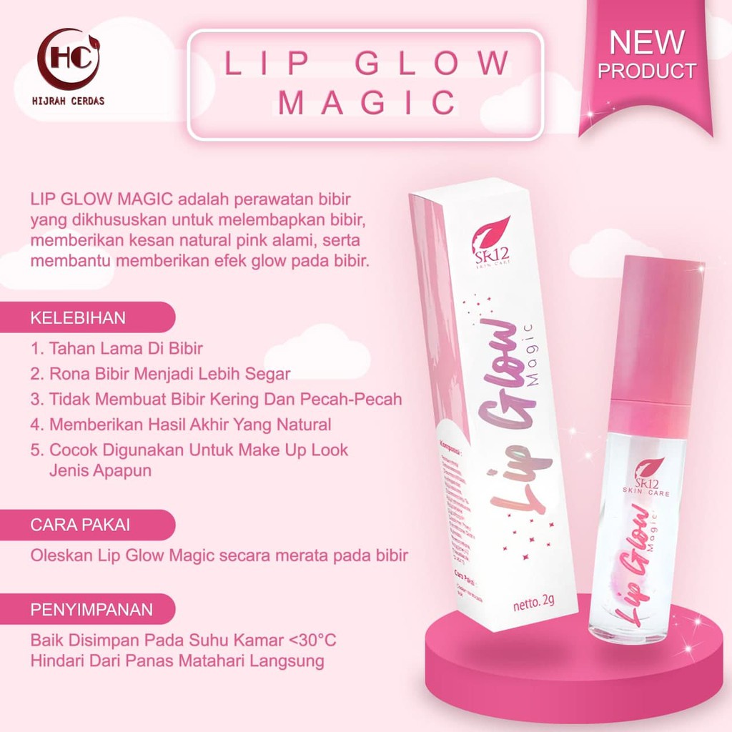 LIP GLOW SR12 Bibir Glossy Lip Gloss Lipglow Magic SR12 Skincare Serum Pelembab Bibir Aman BPOM Original