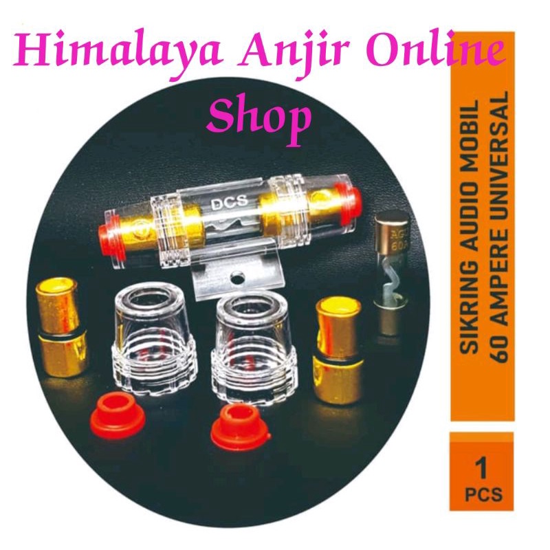 Sekring Fuse 60Ampere Beserta Box Audio Mobil