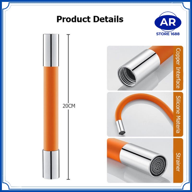 Selang Flexible Ekstensi Keran Air Universal 1/2 Inch 360 Derajat Bahan Silikon WHG-[AR STORE1688]