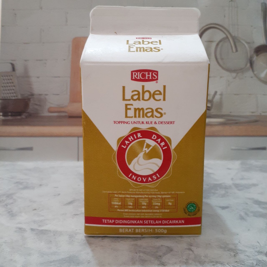 

Whipping Cream Richs Gold Label Cake Dessert Topping 500g