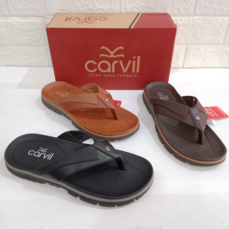 Sandal Jepit Kasual Pria Merk Carvil Tipe Lewson 01 M | Sandal Sopan Carvil | Sandal Carvil