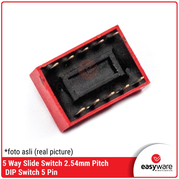 DIP SWITCH 5 PIN DIP SWITCH SLIDE 2X5PIN 2.54 MM